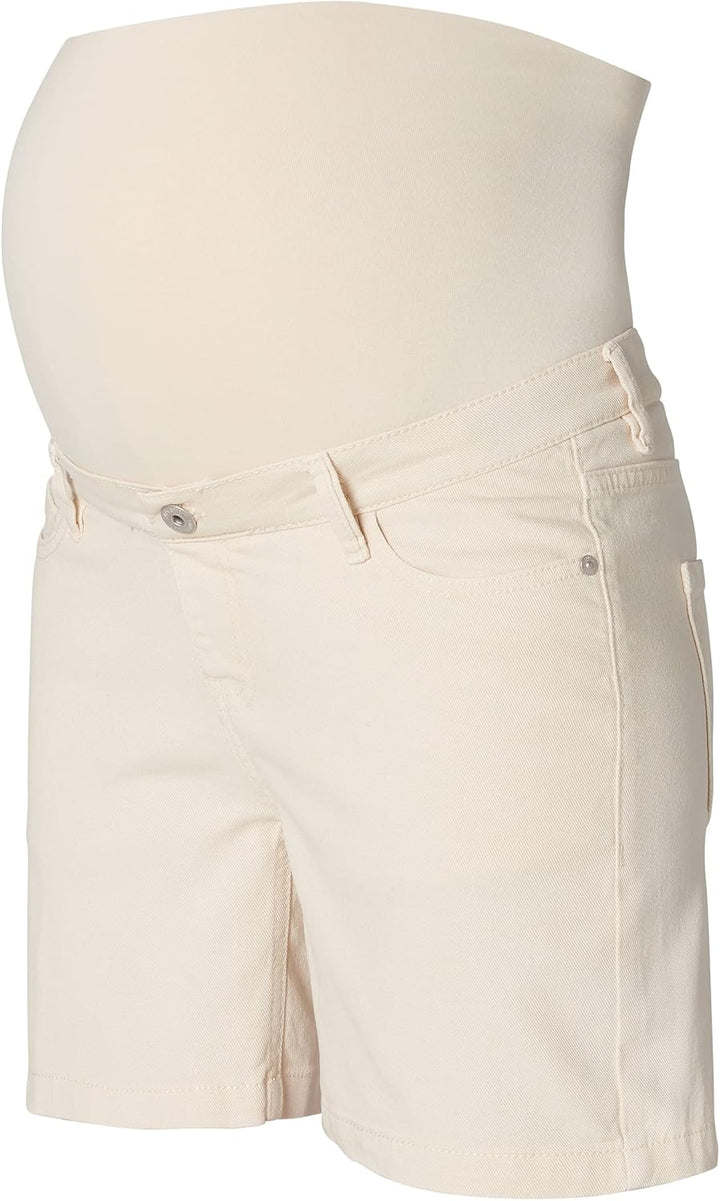 Supermom Damen Jeans Hurlock Over The Belly Shorts 30 Bone White - P989, 30 Bone White - P989