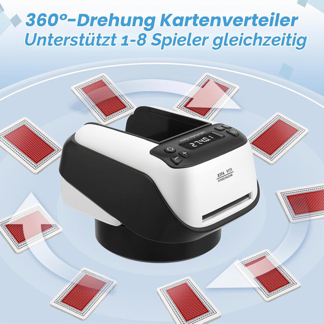 Automatischer Kartengeber, Elektrischer Kartenhändler mit Mischer, 360° Drehbarer Kartengeber, Karte
