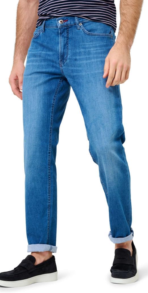 BRAX Herren Style Chuck Relax Flex Jeans 33W / 30L Mid Blue Used, 33W / 30L Mid Blue Used