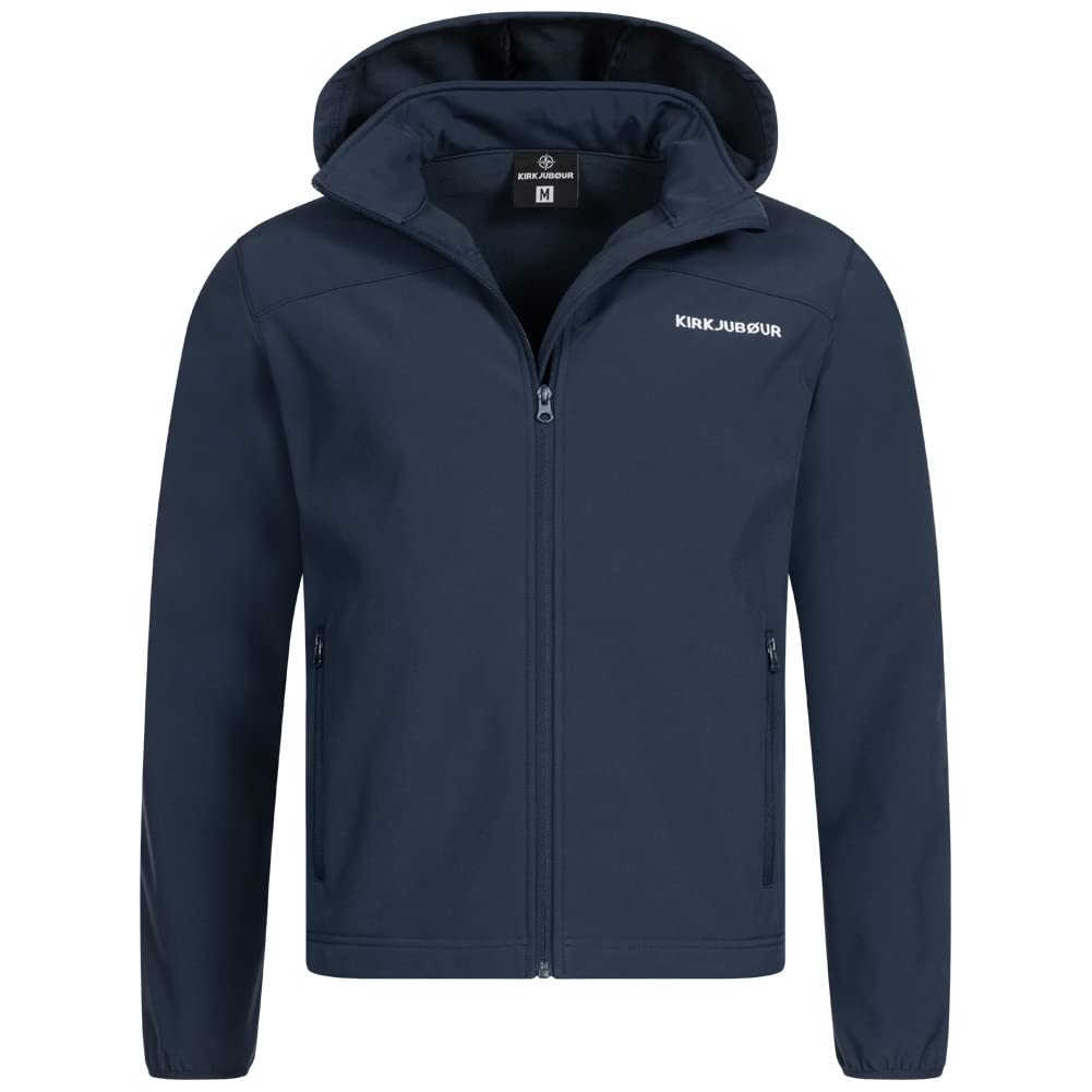 Kirkjubøur® Hestur Herren SOFTSHELLjacke 10.000 mm Wassersäule mit Kapuze und Fleecefutter, atmungsa