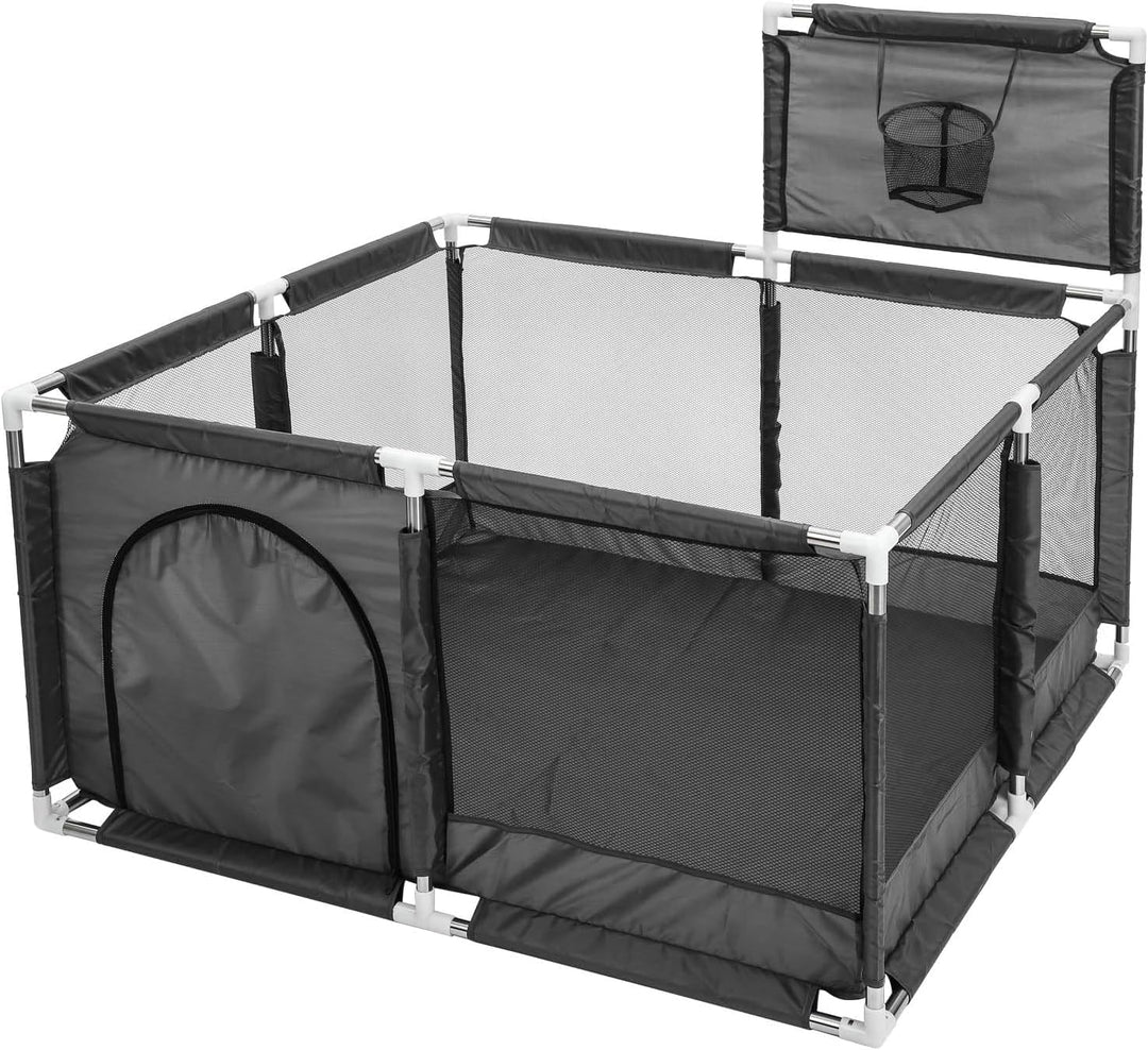 Laufgitter Baby Krabbelgitter Spiellaufstall Spielgitter Baby Laufstall mit Netzgewebe tragbar stabi