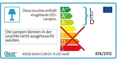 biOrb CLASSIC 15 LED Kugel-Aquarium, 15 Liter - Aquarien Komplett-Set mit LED Beleuchtung und patent
