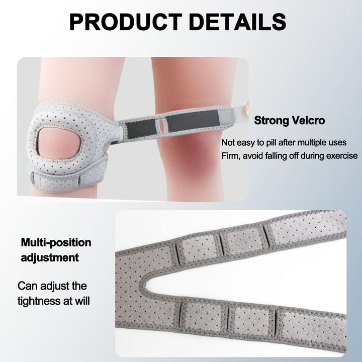 Guiguishiny Patellasehnen-Stützband,Sport Kniebandage mit Patella-Gelpolstern,Patella Kniebandage, V
