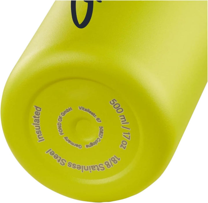 satch Trinkflasche aus Edelstahl BPA-frei 0,5l, Auslaufsicher und Kohlensäure geeignet, für Heisse u