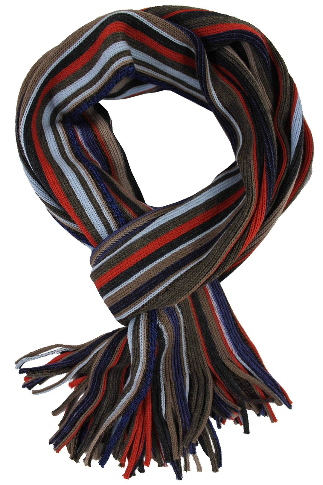 Rotfuchs Schal Strickschal Raschelschal Streifen modisch mehrfarbig 100% Wolle (Merino) R-599