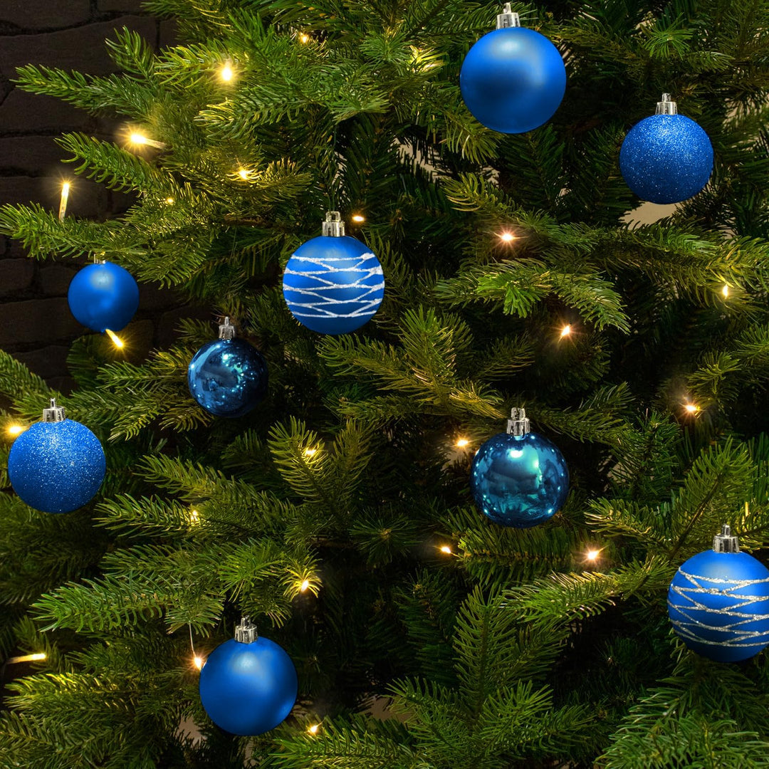 com-four® 20x Weihnachtskugeln, Christbaumkugeln bruchsicher aus Kunststoff für Weihnachten, Baumsch