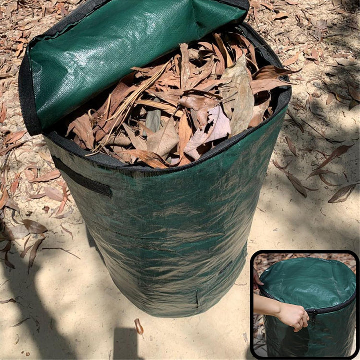 Kompost-Müllbeutel, 100 l, für den Aussenbereich, wiederverwendbar, Bioabfall, Garten, Hof, Kompostb