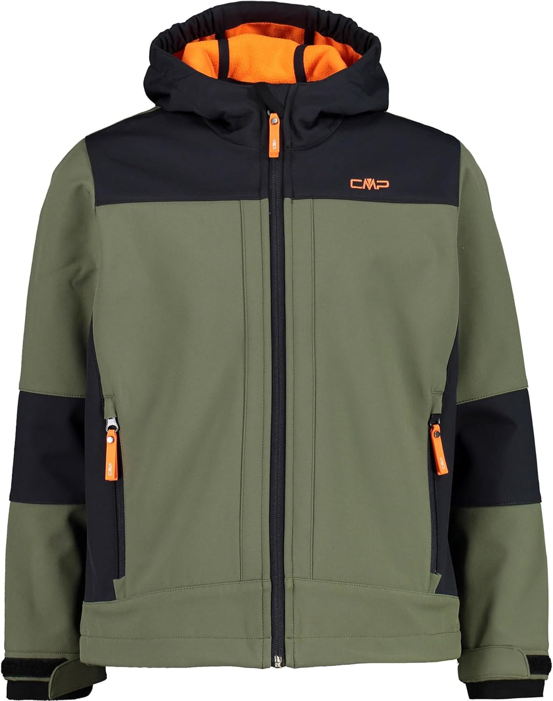CMP Jungen Softshell' Kapuzen Jacke 104 Antracite-Flame, 104 Antracite-Flame