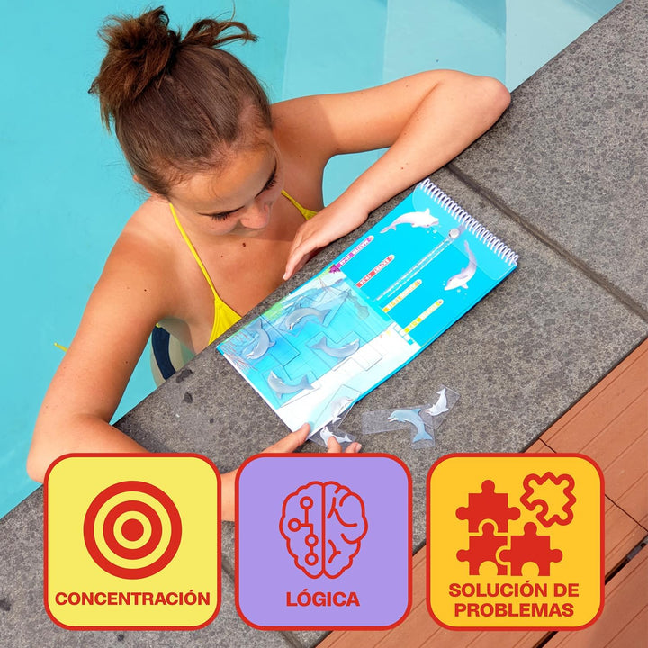 SmartGames - Flippin' Dolphins, Magnetic Puzzle Game with 48 Challenges, 7+ Years