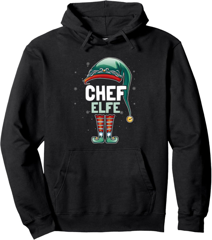 Chef Elfe Weihnachten Partnerlook Weihnachtsshirt Pullover Hoodie