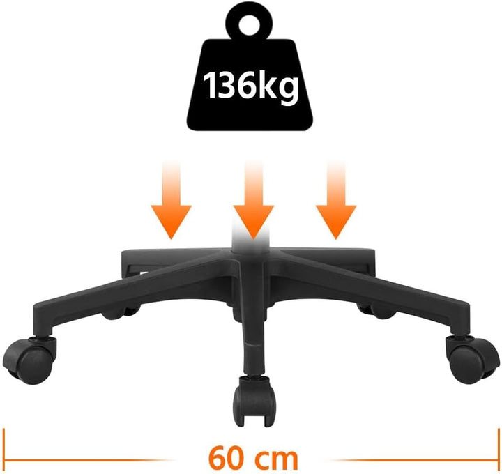 Yaheetech Bürostuhl Ergonomisch, Schreibtischstuhl mit Netzbespannung, Arbeitsstuhl mit Armlehnen, C