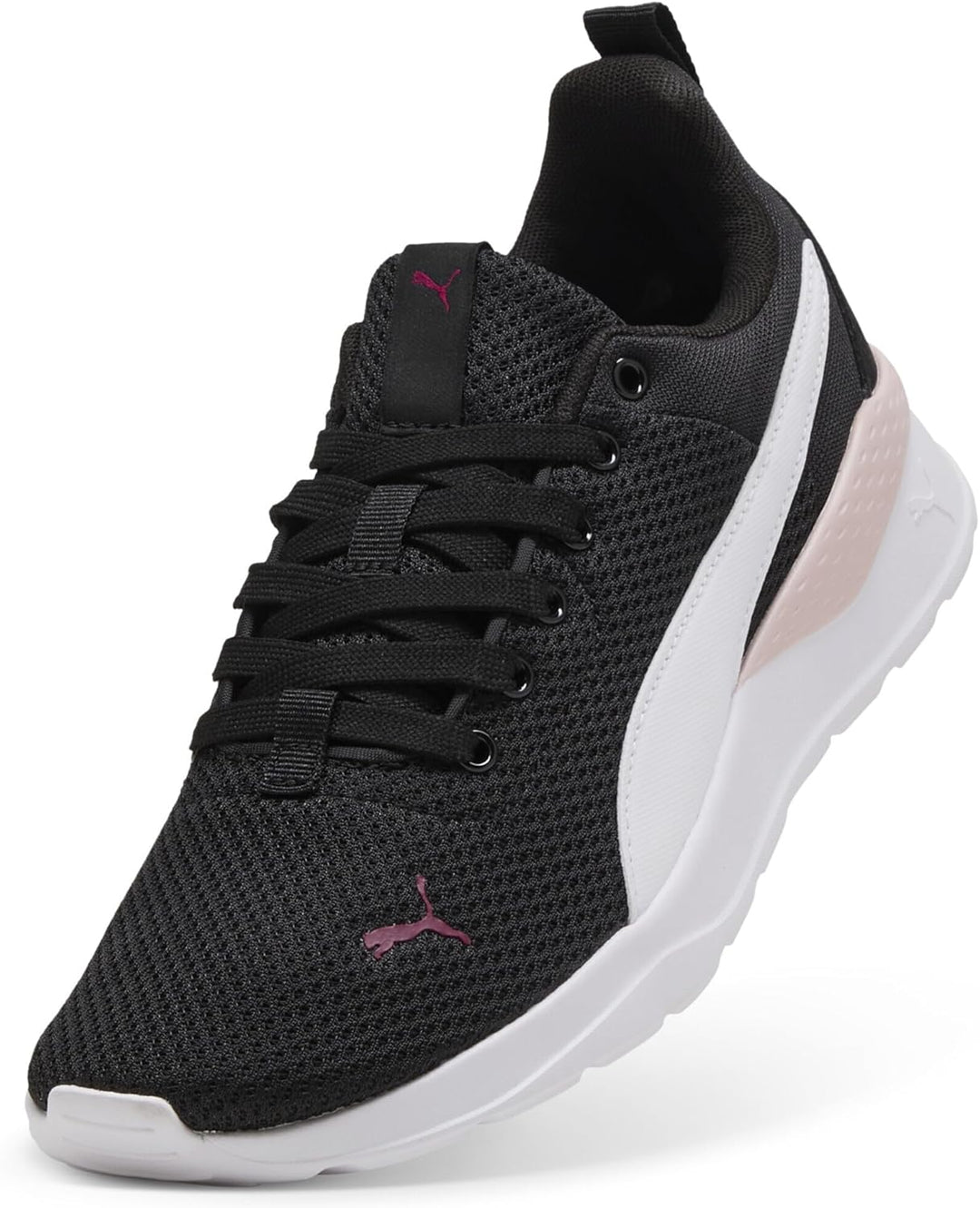 PUMA Unisex Anzarun Lite Sneaker 36 EU Black White Berry Pink, 36 EU Black White Berry Pink