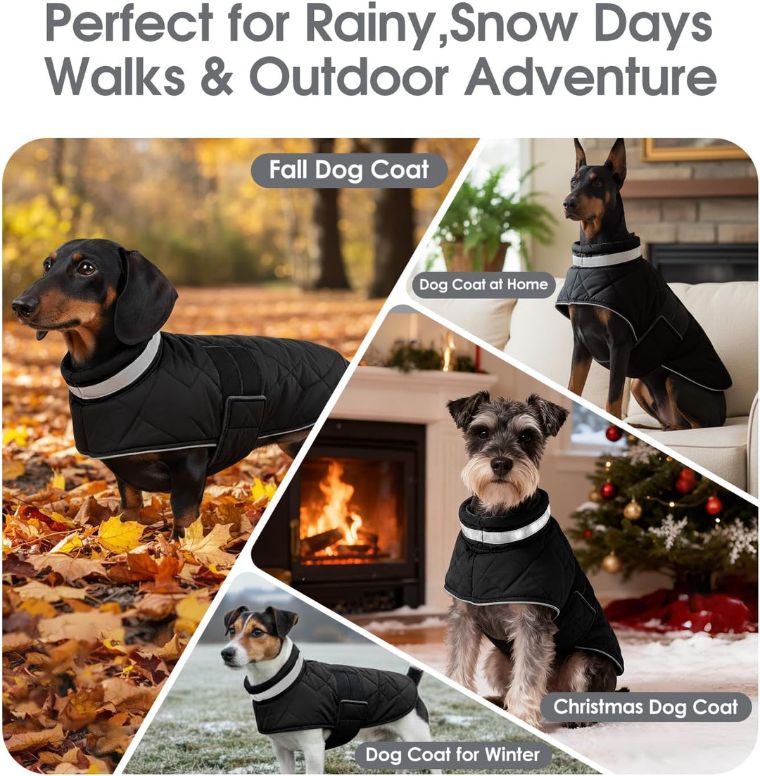 ASENKU Hundemantel Winter L für Grosse Hunde, Wasserdicht & Winddicht, Fleece Reflektierende Warme H