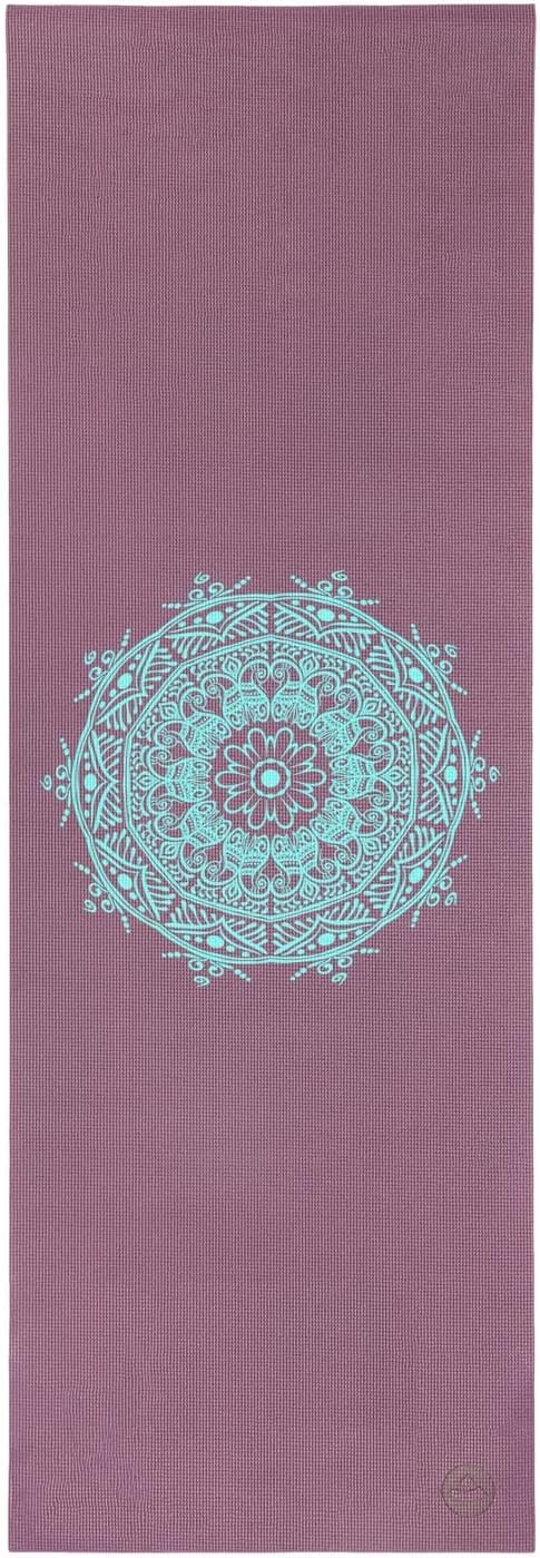 Yogamatte LEELA COLLECTION, viele Farbkombinationen und Design-Prints, Sticky Mat, leichte PVC-Matte