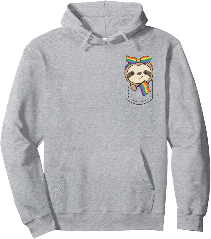 Regenbogen Flagge Pride Monat LGBTQ Regenbogen Faultier Pullover Hoodie