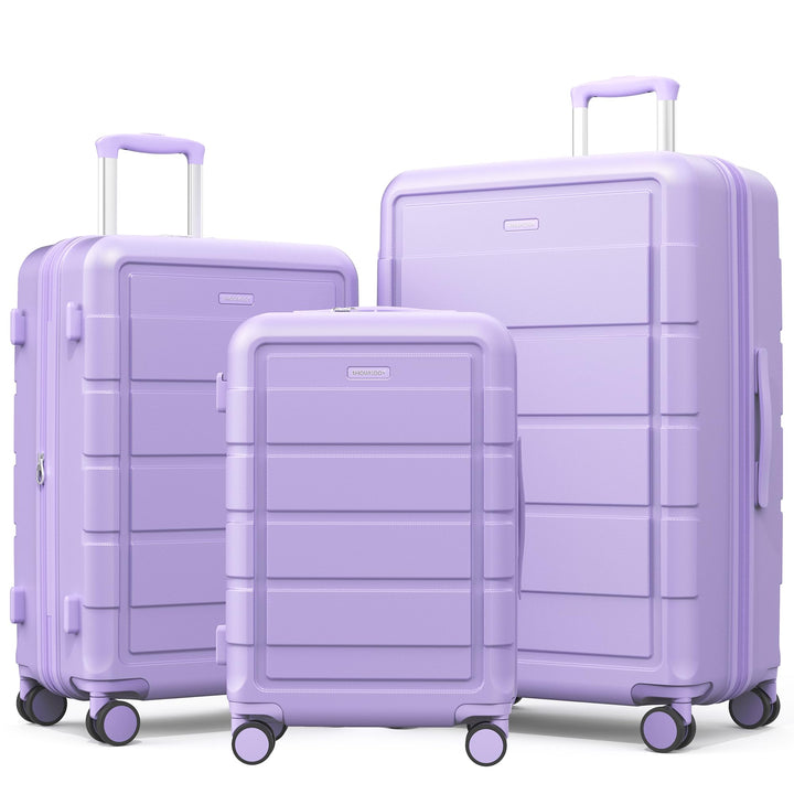 SHOWKOO Kofferset 3 Teilig Hartschale Leicht PC+ABS Erweiterbar Reisekoffer Haltbar Trolley Handgepä