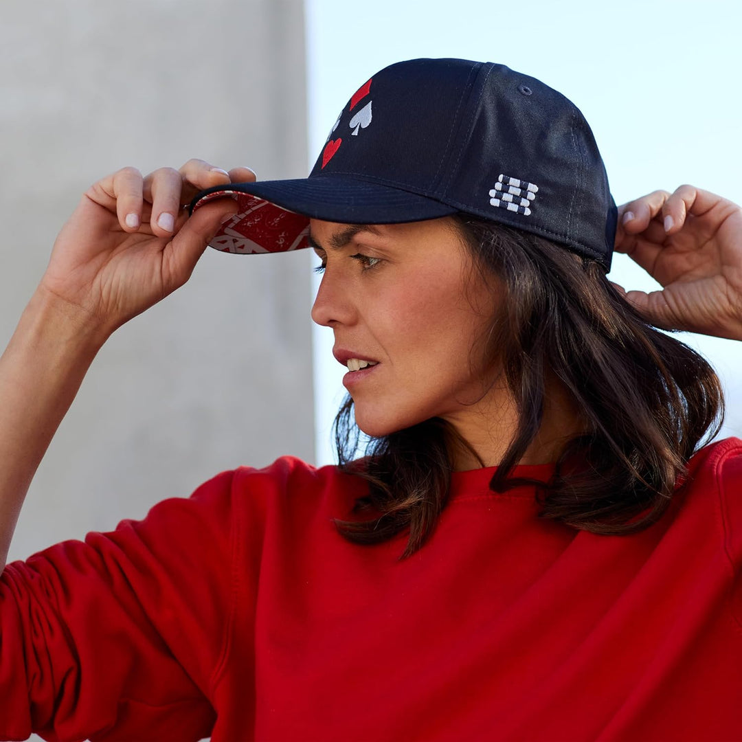Cadency® Baseball Cap Poker, Schwarz, Unisex, Grössenverstellbar