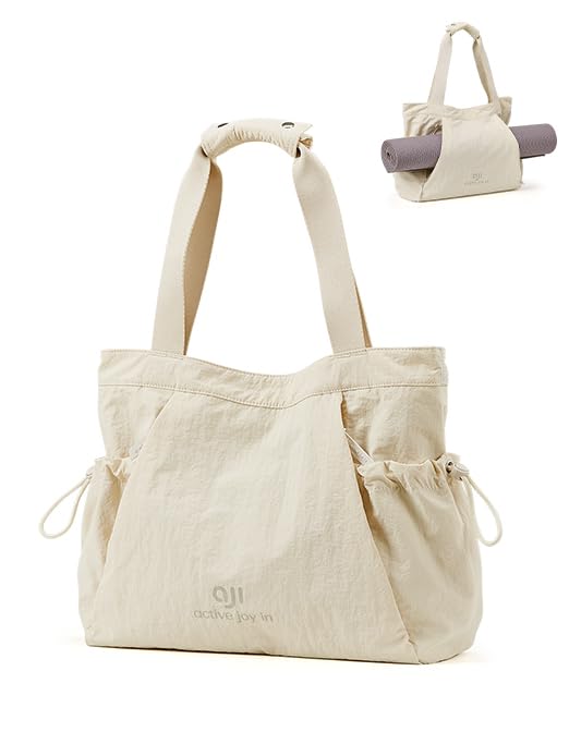 aji Yogatasche, Yoga Tasche mit Nass- und Trockenaufbewahrungstasche und Vielen Fächern, Yogamatte T