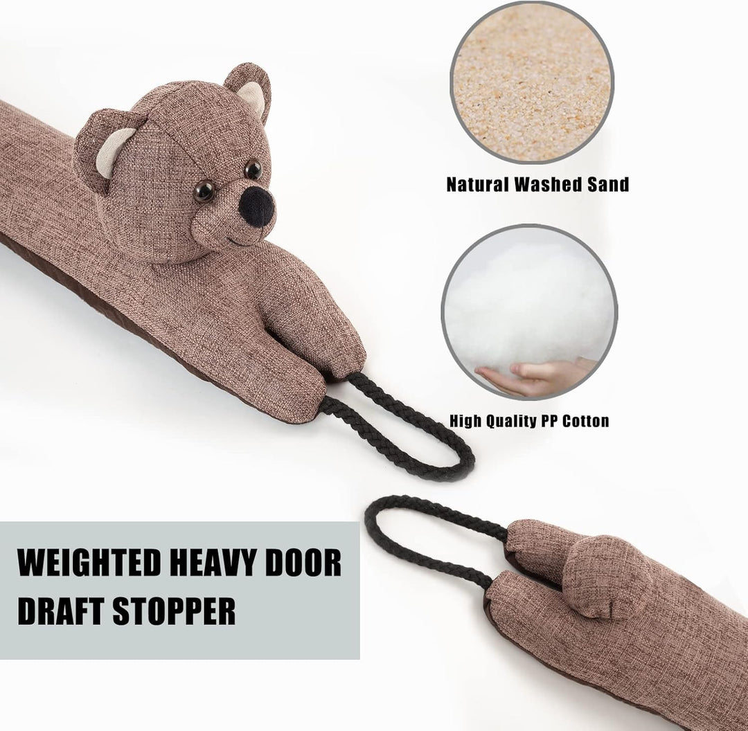 Marwood Zugluftstopper, Bär, 81,3 cm, 1 kg, Polyester, süsser Bär, für Türen und Fenster, Windstoppe