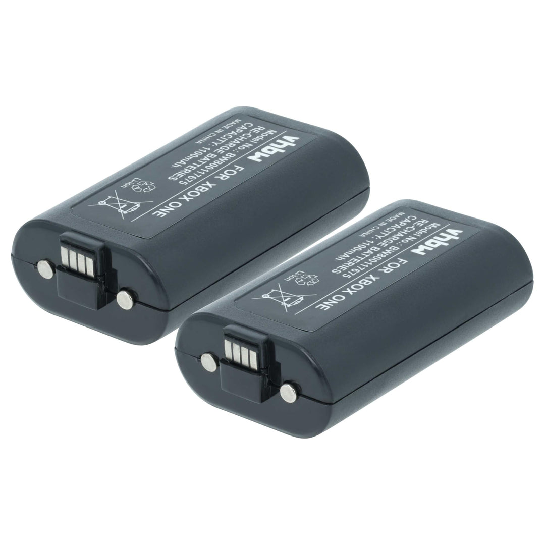 vhbw 2X Akku kompatibel mit Microsoft Xbox One Wireless Controller Controller (1100mAh, 3V, Li-Ion)
