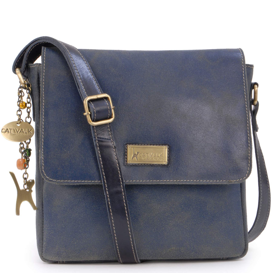 Catwalk Collection Handbags - Vintage Grobem Leder - CATWALK COLLECTION - Mittlere Grösse - Umhänget