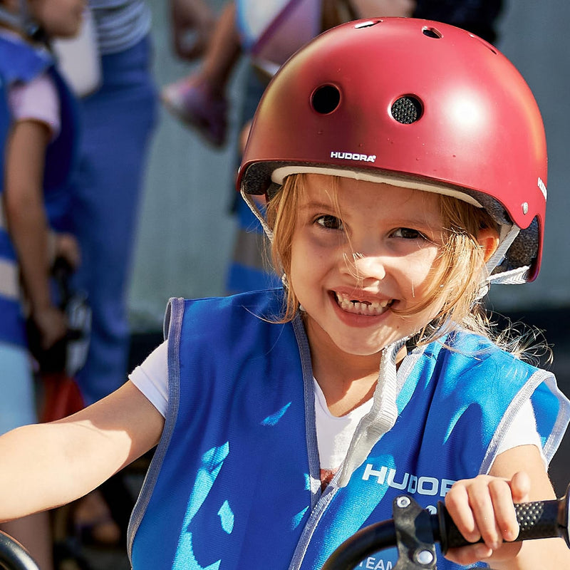 HUDORA Skaterhelm Robuster Kinderhelm - Fahrradhelm mit Air-Vent Belüftungssystem - Grössenverstellb