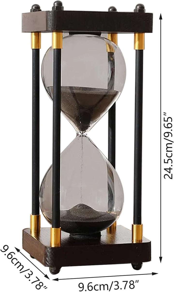 Grosse Sanduhr 60 Minuten, Sanduhr aus Holz, Regenbogen Glas Deko Sanduhren, Geschenk Sanduhr, für H