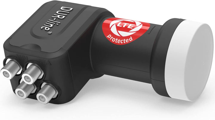 DUR-line +Ultra Quad LNB - 4 Teilnehmer schwarz - mit LTE-Filter [ Test SEHR GUT *] 4-Fach, digital