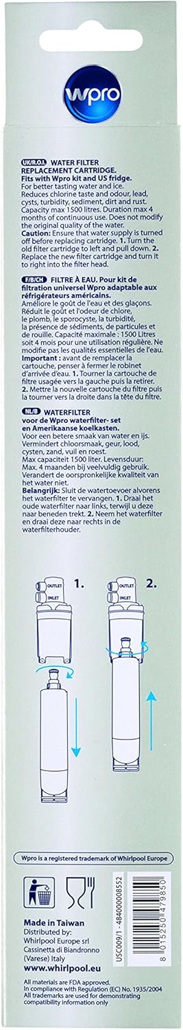 Wpro USC009/1 Kühlschrankzubehör/Wasserfilter