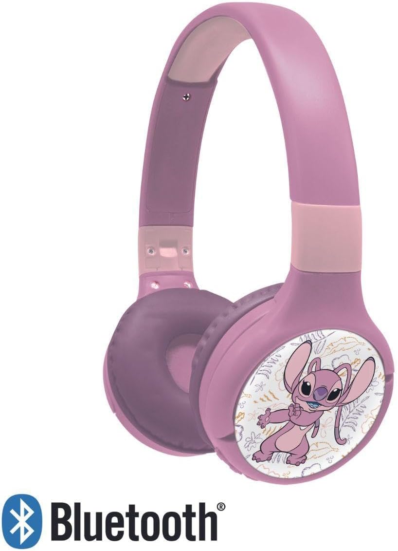 Lexibook, Disney Stitch, Angel 2-in-1 Bluetooth- und Kabelkopfhörer mit Mikrofon und Steuertasten, f