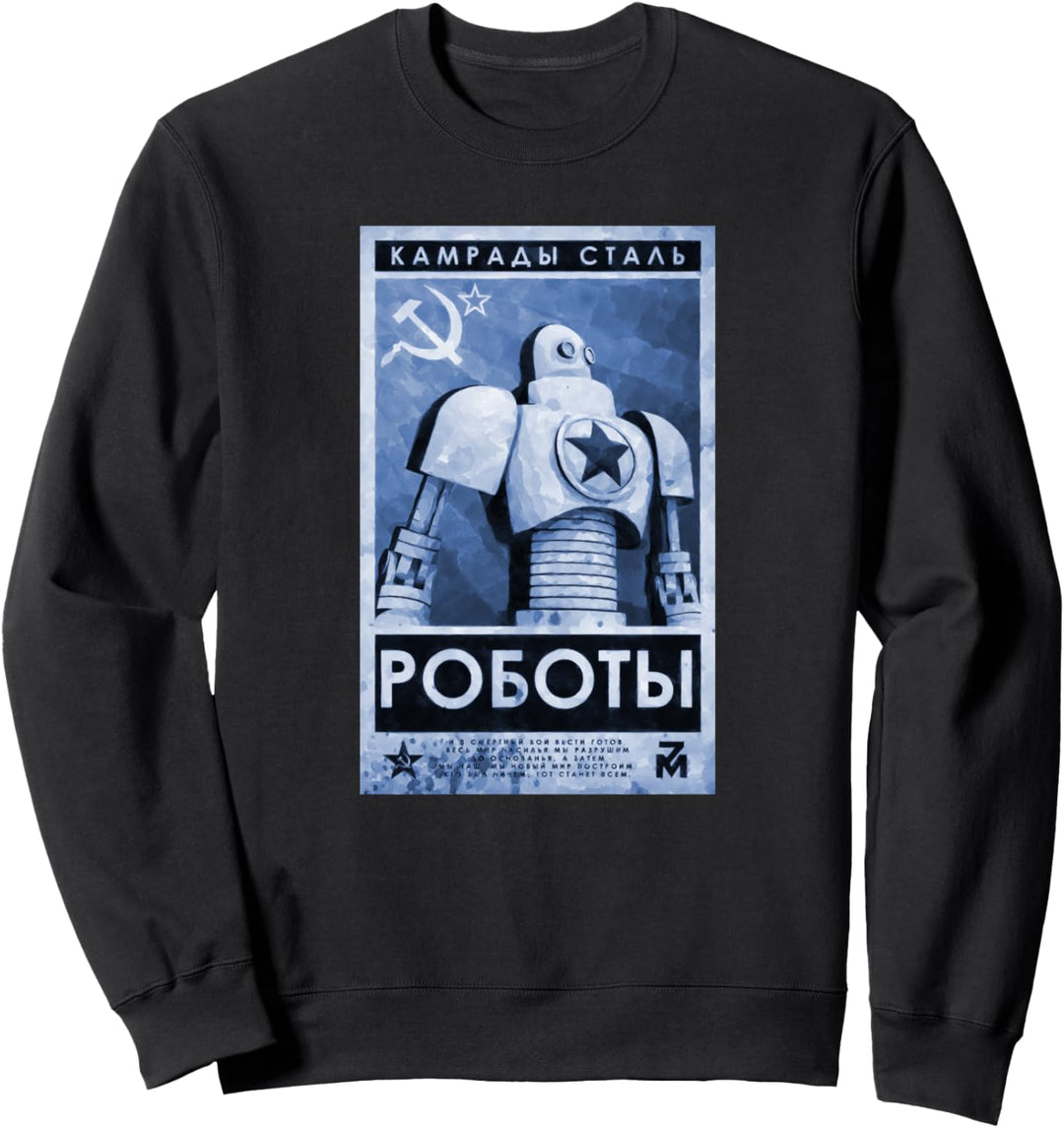 Roboter Sowjetunion UdSSR Retro Propaganda Vintage Aquarell Sweatshirt