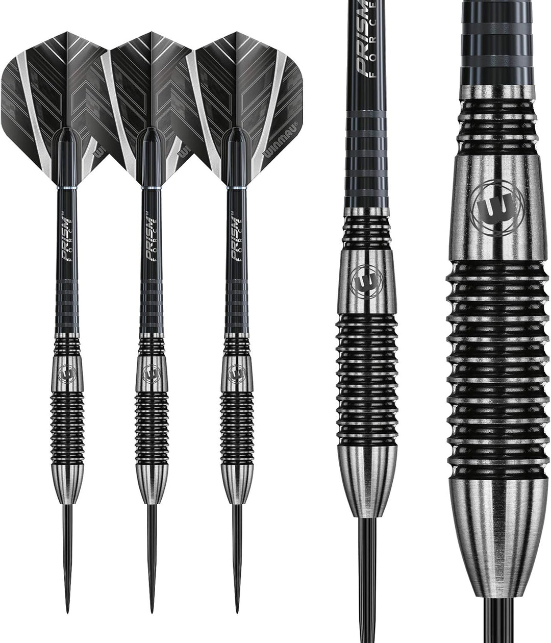 WINMAU Blackout Profi Stahlspitze Wolfram Dartpfeile mit Flüge und Stiele (Wellen) 24g Torpedo, 24g