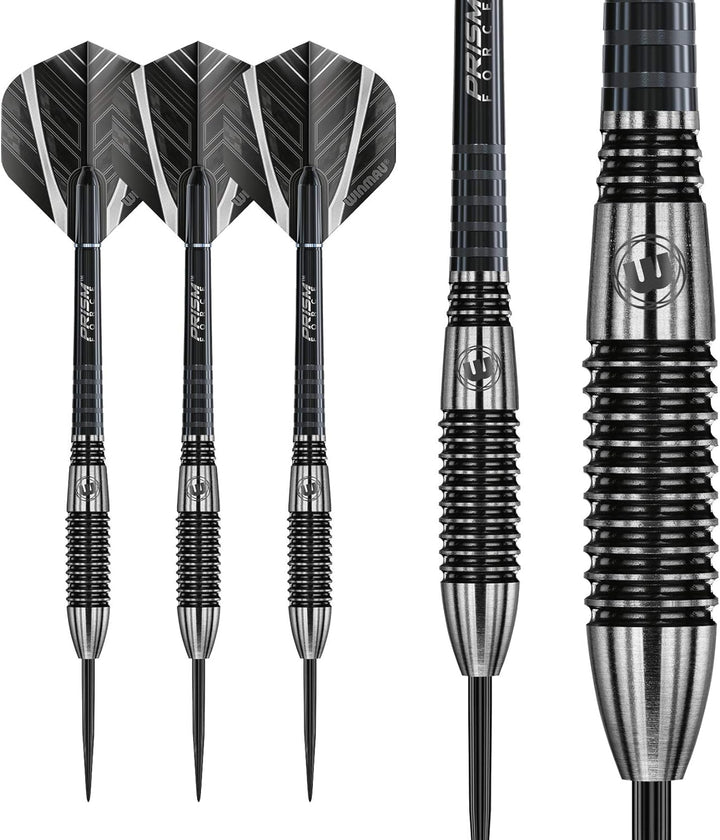 WINMAU Blackout Profi Stahlspitze Wolfram Dartpfeile mit Flüge und Stiele (Wellen) 24g Torpedo, 24g