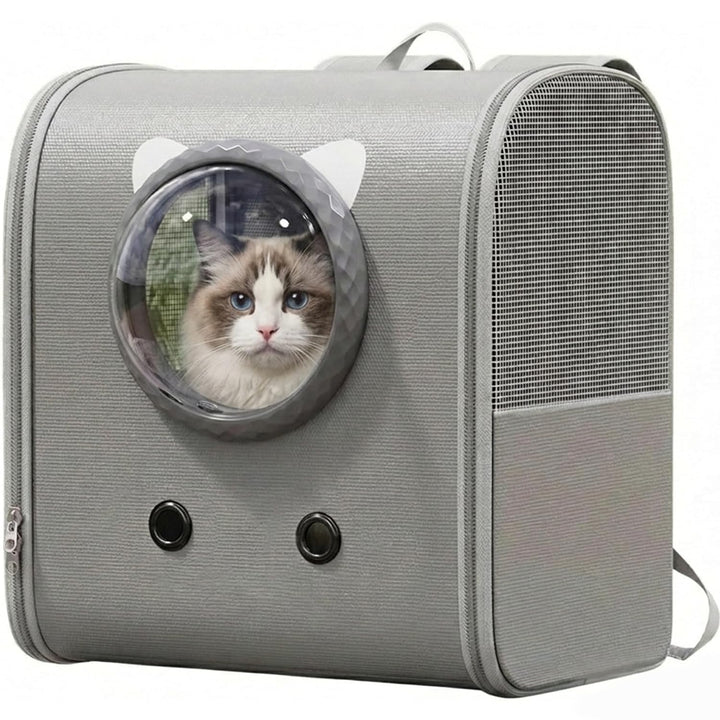 Katzenrucksack mit Fenster bis 10kg, Haustier Rucksack für Katzen Hunde, Belüftet & Ergonomisch mit