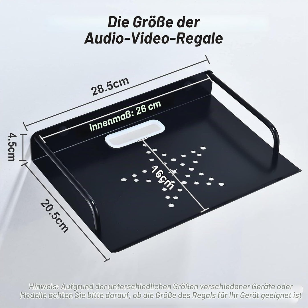 Router Regal, Kleiner Projektor Wandregal, TV Box Halterung, Multimedia Ablage, Wand Montiert Regal