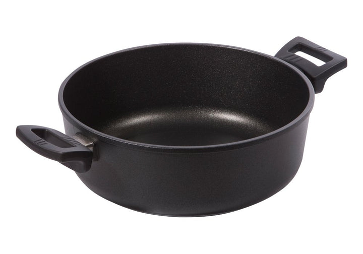 by EUROLUX Alu Guss Bratentopf | Ø28cm, H10cm | Alle Herdarten + Induktion | Ceramikoberfläche | PFO