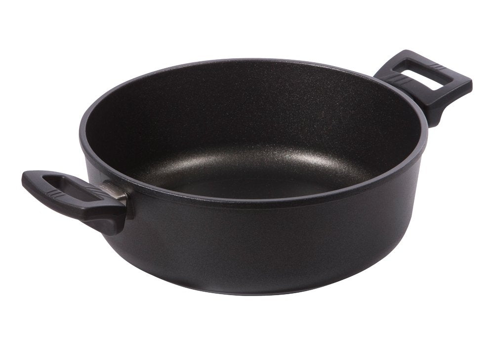 by EUROLUX Alu Guss Bratentopf | Ø28cm, H10cm | Alle Herdarten + Induktion | Ceramikoberfläche | PFO