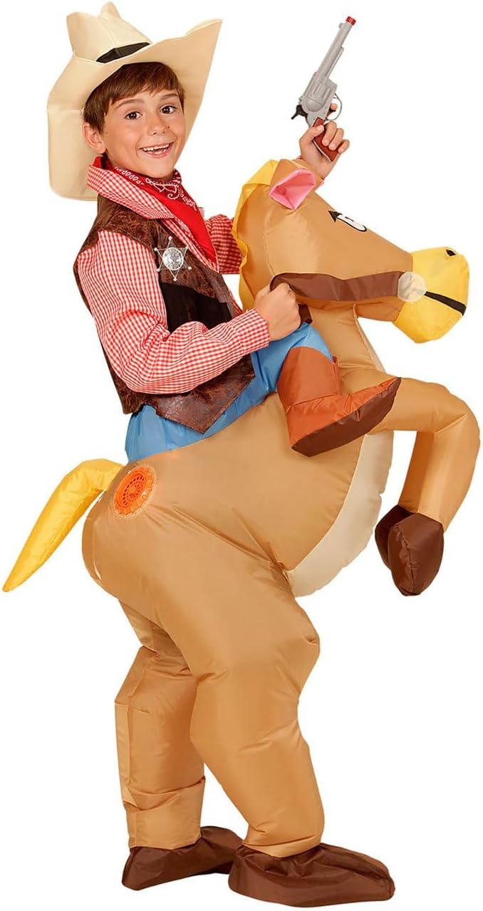 "HORSE" (airblown inflatable costume, hat) (4 x AA batteries not included) - (One Size Fits Most Chi
