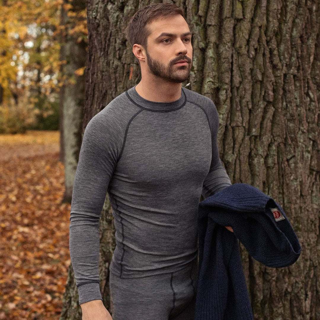 Thermowave Warm Active Merino Unterwäsche Herren mit Rundhalsausschnitt - Thermounterwäsche Herren -