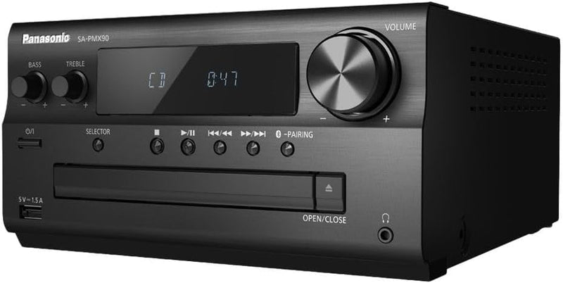 Panasonic SC-PMX90 Mikrosystem mit Bambuslautsprechern, 120 W, Hi-Fi, Heimklang, 14 cm Woofer, 1,9 c