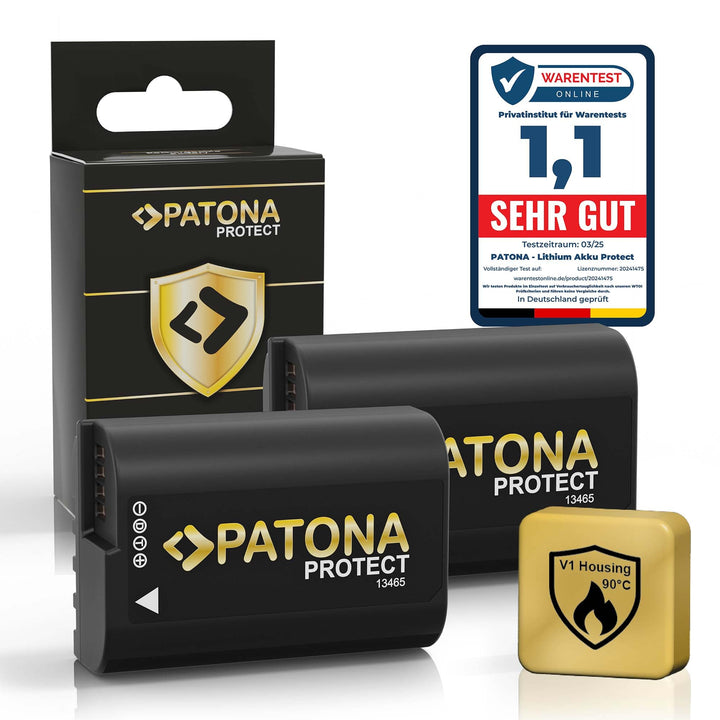 PATONA 2X Protect V1 Akku DMW BLK22 BLK22E (2400mAh) - kompatibel mit Panasonic DC G9 S5 S5K GH5 GH5