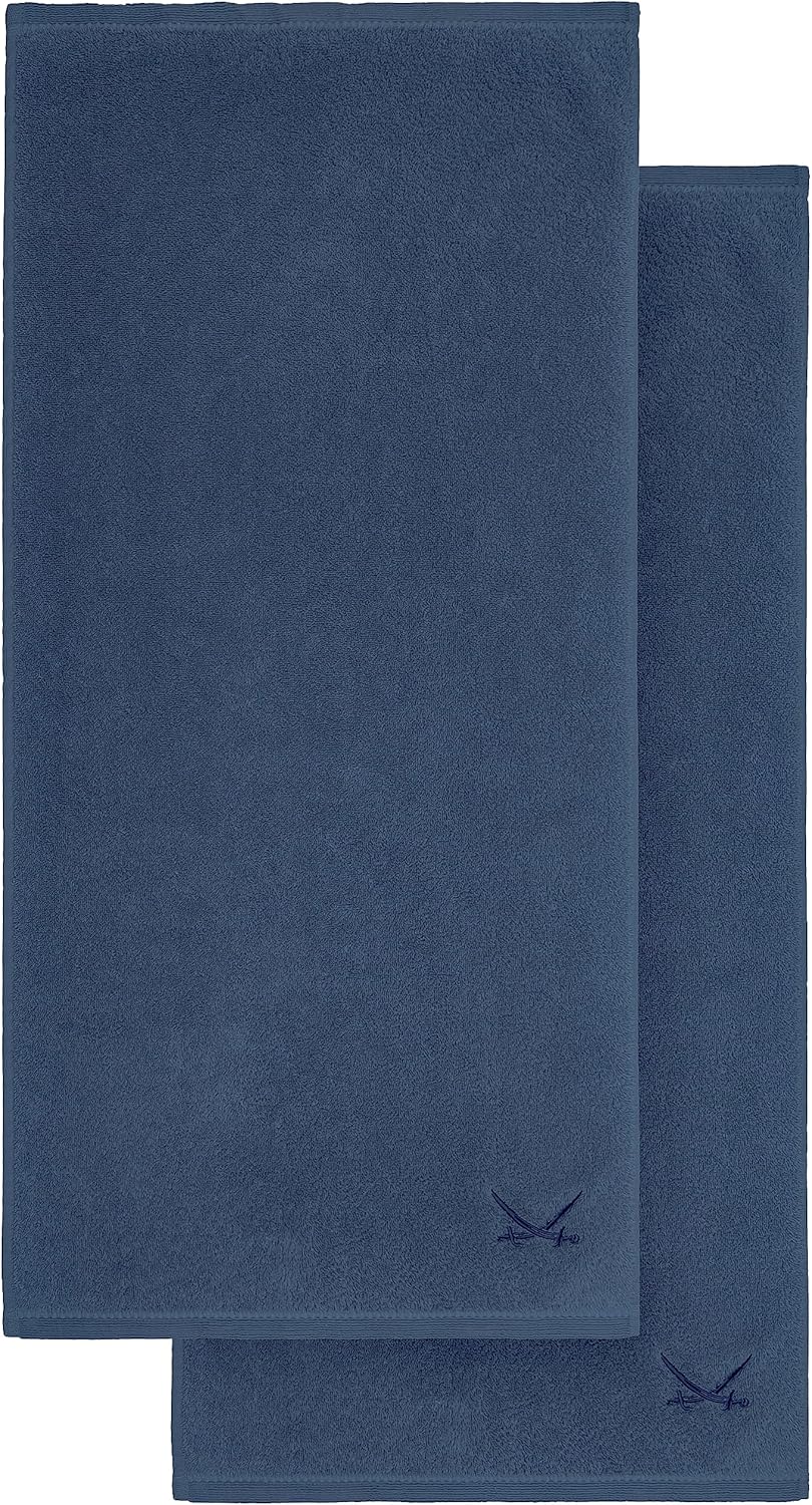 Sansibar Badetuch mit gesticktem Säbel Logo Strandtuch Saunatuch 100% Baumwolle 90x180 cm (2er Set,