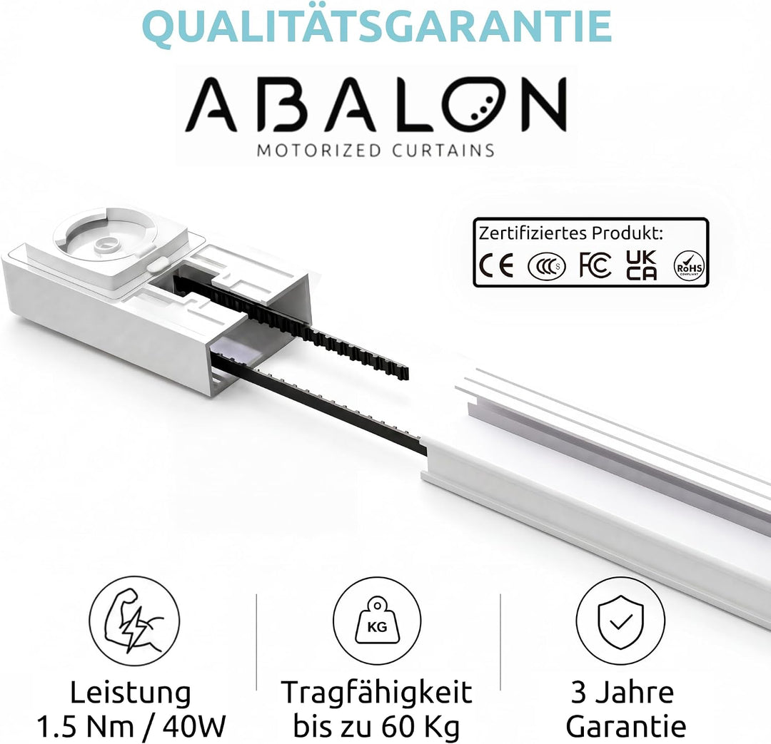 ABALON Elektrische Gardinenschiene, WLAN-Motor, kompatibel mit Alexa, Google Home und der Tuya Smart