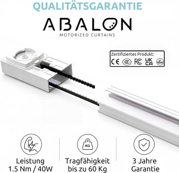 ABALON Elektrische Gardinenschiene, WLAN-Motor, kompatibel mit Alexa, Google Home und der Tuya Smart