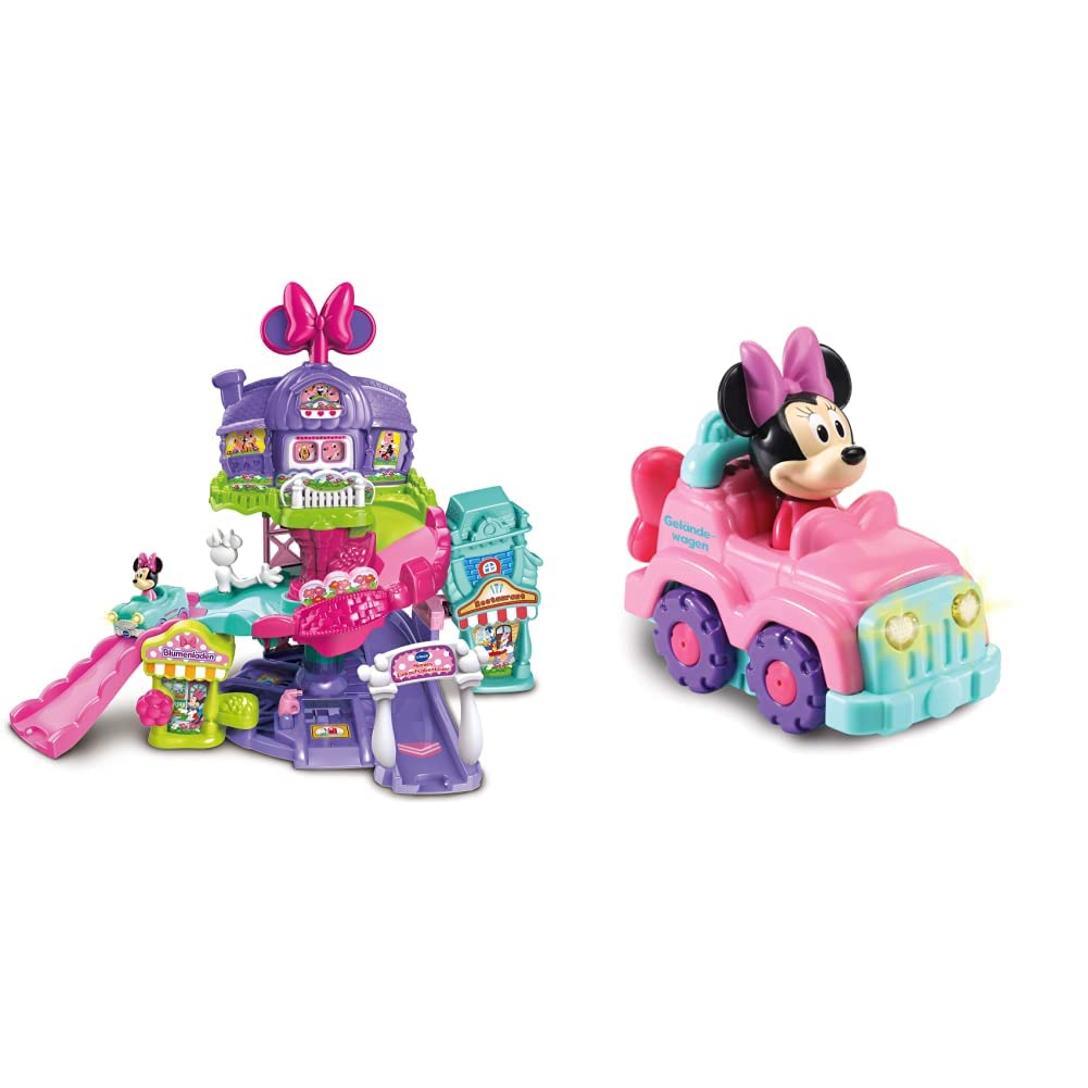 Vtech 80-521804 TUT TUT Baby Flitzer - Minnies Einkaufsabenteuer, Babyautos, Mehrfarbig &amp; 80-521704