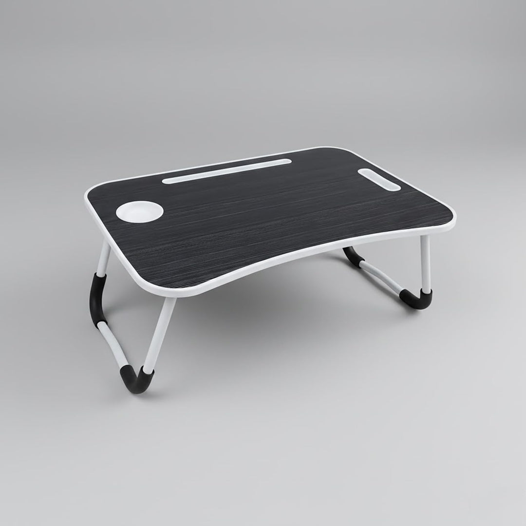 PrimoLiving klappbarer Laptoptisch mit Tassenhalterung - Handy-/Tabletschlitz Laptop Tisch für Couch