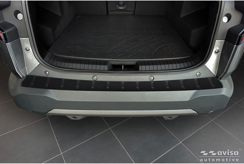 Avisa Matt-Schwarz Edelstahl Heckstossstangenschutz kompatibel mit Dacia Bigster 2024- 'Ribs', Matts