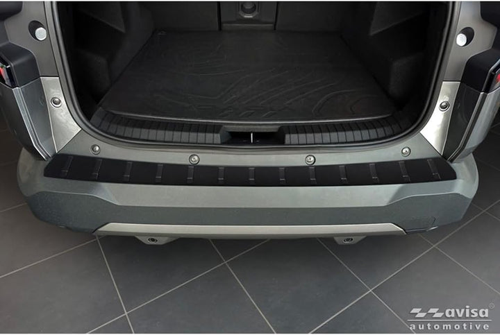 Avisa Matt-Schwarz Edelstahl Heckstossstangenschutz kompatibel mit Dacia Bigster 2024- 'Ribs', Matts