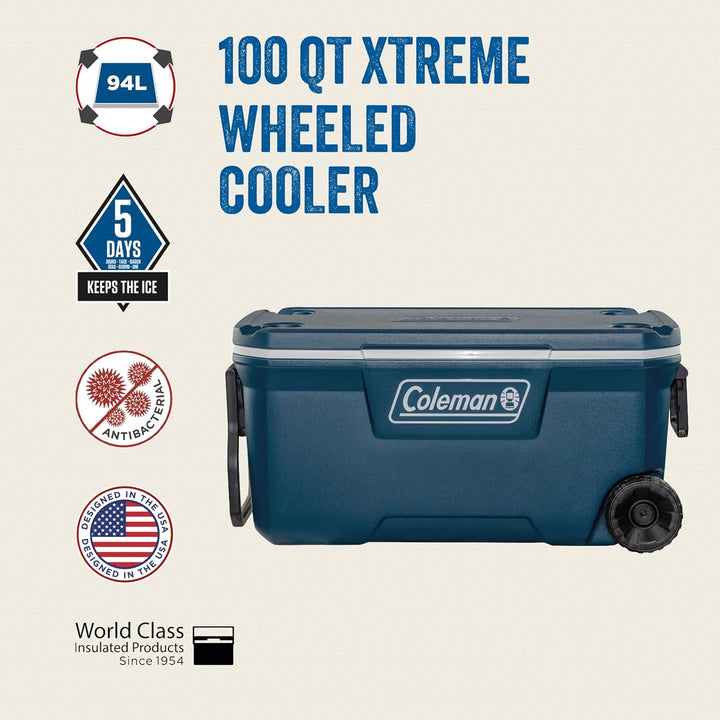 Coleman Xtreme Kühlbox, grosse Thermobox mit Fassungsvermögen, hochwertige PU-Vollschaumkernisolieru