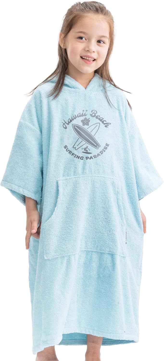HOMELEVEL Badeponcho für Kinder und Teenager - Poncho Handtuch für Strand Schwimmbad - Surfponcho mi